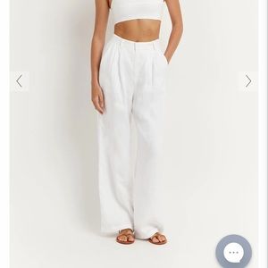 DIISH White Linen Pants